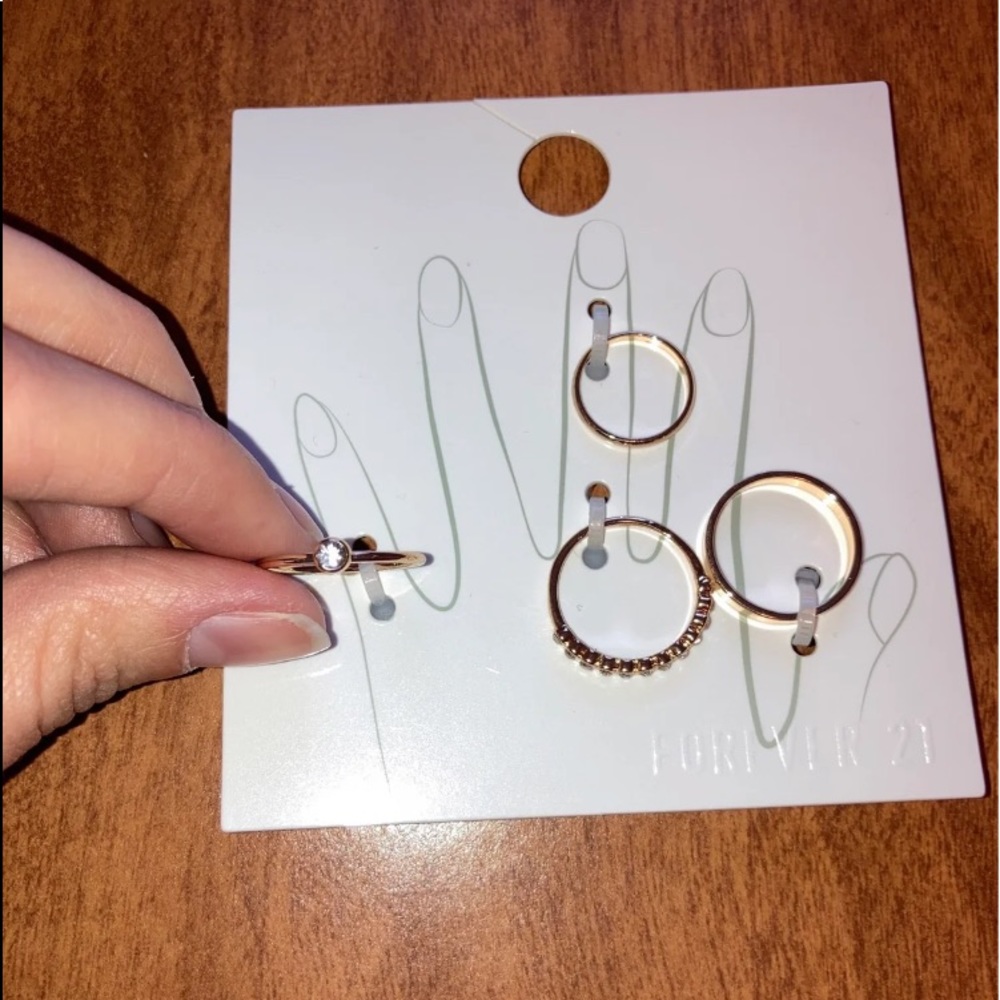Assorted Rhinestone Ring Set